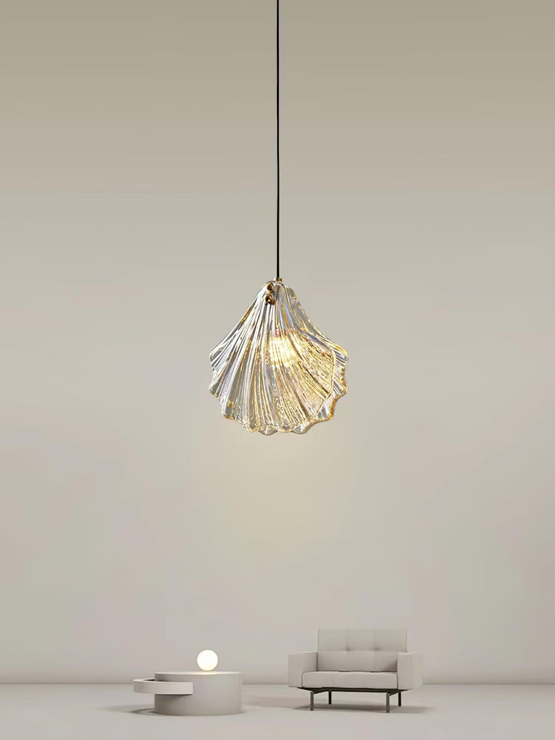 Hand-Blown Glass Brass Plug-In Swag Pendant