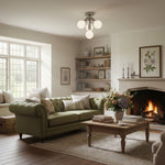 Charger l&#39;image dans la visionneuse de galerie, Glorica Glass Flush Mount Light - Globe Ceiling Fixture Modern
