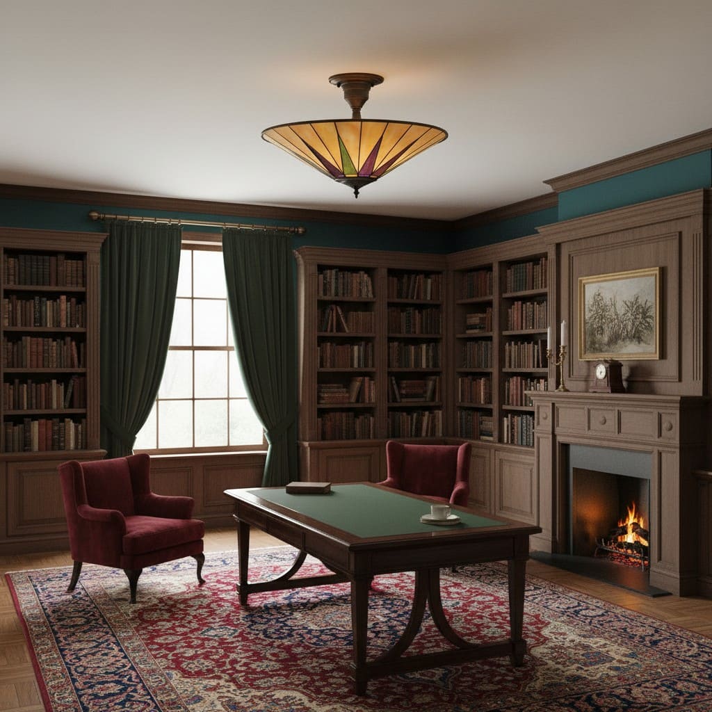 TF Colored Star Ceiling Light - Vintage Glass for Dining Rooms and Living Rooms