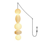 Bild in Gallery-Viewer laden, Stacked Ribbed Paper Swag Pendant Light