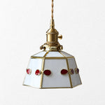 Bild in Gallery-Viewer laden, Handmade Stained Glass Bow Pendant Lamp