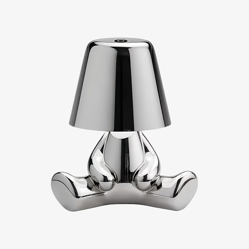 Aurabrova Wiederaufladbare Tischlampe in Menschenform – Moderne Aluminiumlampe für das Wohnzimmer