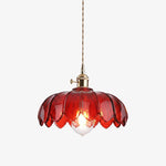 Cargar imagen en el visor de la Galería, Lámpara Colgante de Vidrio con Diseño de Tulipán Rústico Petalbloom – Lámpara Colgante con Diseño de Capullo Floral para Comedor N58