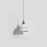 Bild in Gallery-Viewer laden, Woven Ceramic Brass Swag Pendant Light