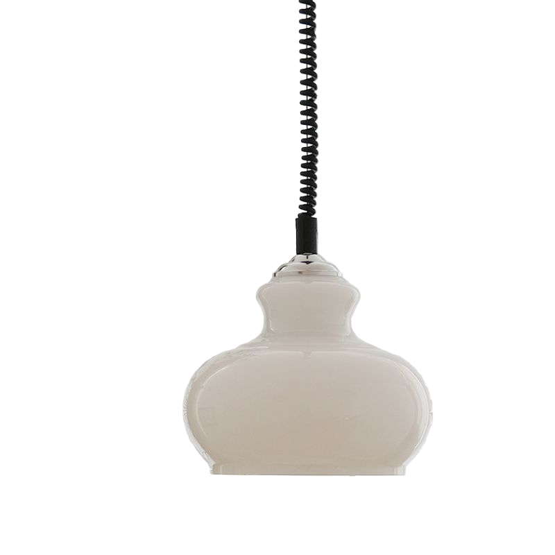 Lunea Nordische Verstellbare Retro Creme Glas Pendelleuchte