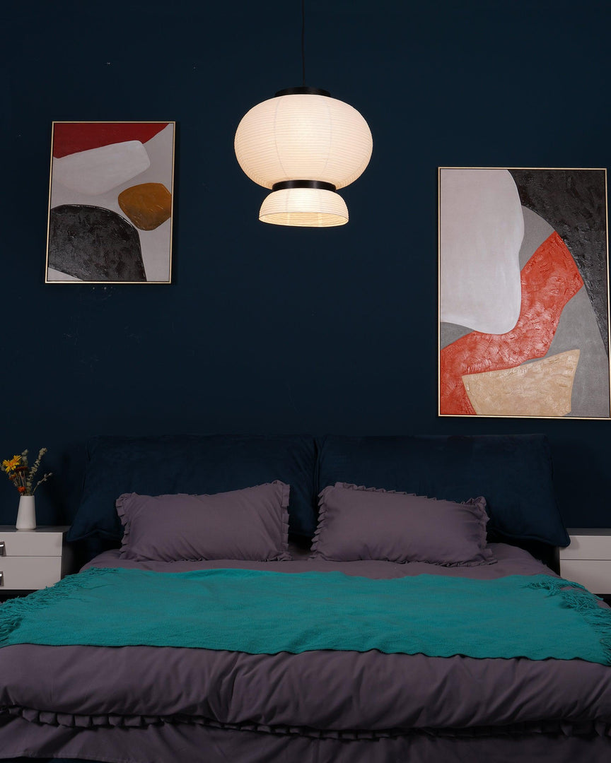 Rounded Layered Paper Plug-In Pendant