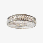 Load image into Gallery viewer, Glomar Glass Round Flush Ceiling Light - Modern Metal Glass Finish Living Areas