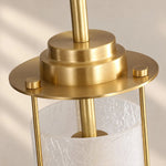Charger l'image dans la visionneuse de galerie, Brass Rippled Frosted Glass Pendant Light