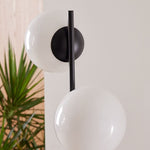 Load image into Gallery viewer, Brina Multi-Light Glass Floor Lamp - Brass and Milk Glass Lighting
