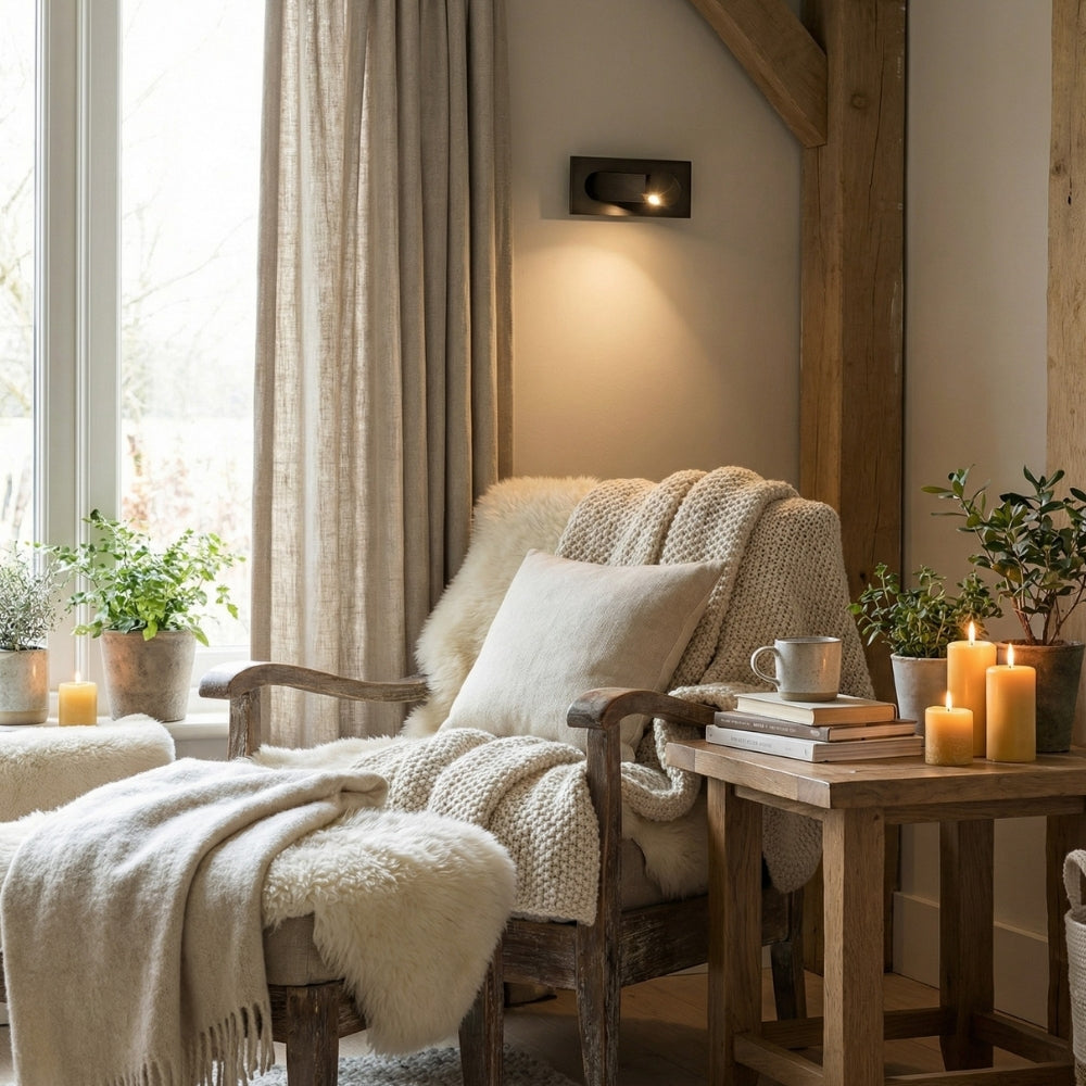 Luz de pared ajustable LED Noctiqo para cabecera de cama - Lámpara nocturna de metal de diseño contemporáneo para el hogar