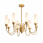 Load image into Gallery viewer, French Copper and Glass Chandelier for Dining Room