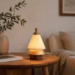 Cargar imagen en el visor de la Galería, Fabric shade table lamp in a neutral living room