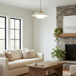 Charger l'image dans la visionneuse de galerie, Suspension Oribela Sleek Saucer au profil fin – Lampe suspendue moderne et minimaliste pour salle à manger et îlot de cuisine