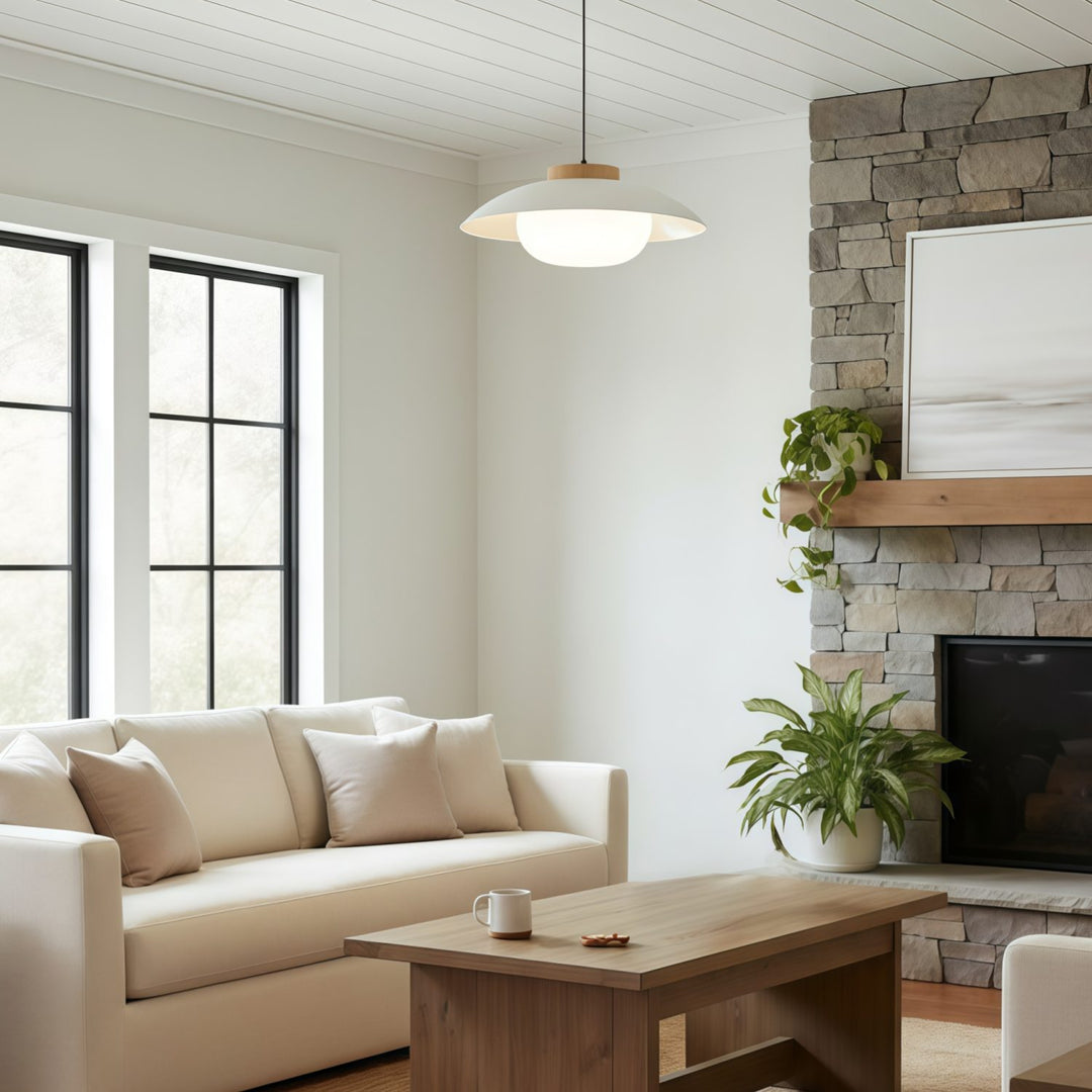 Suspension Oribela Sleek Saucer au profil fin – Lampe suspendue moderne et minimaliste pour salle à manger et îlot de cuisine