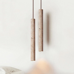 Load image into Gallery viewer, Marbled Travertine Cylinder Modern Pendant Light