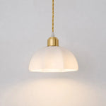 Load image into Gallery viewer, Milk glass pendant light in an illuminated room