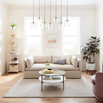 Load image into Gallery viewer, Lumivelle Sculptural 7-Light Chandelier – Adjustable Height Modern Glass Pendant
