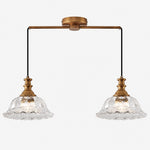Cargar imagen en el visor de la Galería, Vintage Fluted Glass Pendant Light for Kitchen &amp; Dining