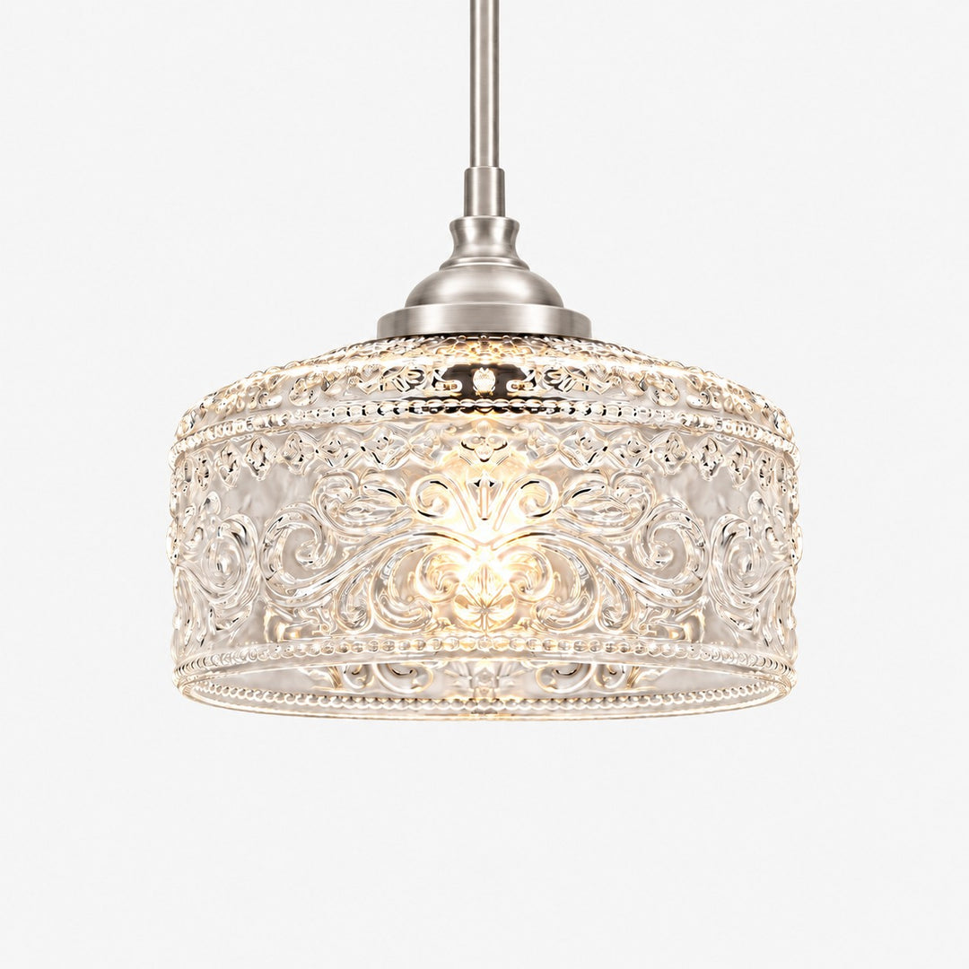 Vintage Adjustable Glass Pendant Light