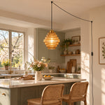 Bild in Gallery-Viewer laden, Ridged Glass Plug-In Pendant Light