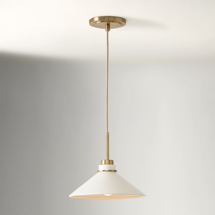 Aurenza Modern Farmhouse  Cone Pendant Light – Dimmable Kitchen and Entryway Lighting