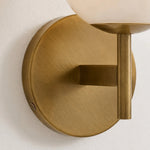 Cargar imagen en el visor de la Galería, Close detail of brass round canopy and wall arm