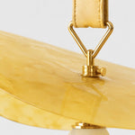 Load image into Gallery viewer, Polished brass connector and shade surface detail