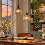 Charger l'image dans la visionneuse de galerie, Wabi-Sabi Brass Glass Pendant Light