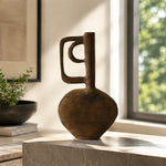 Load image into Gallery viewer, Hand-Carved Solid Wood Sculptural Vase