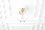 Charger l&#39;image dans la visionneuse de galerie, Glorica Glass Retro Globe Ceiling Light - Vintage Industrial Home Lighting
