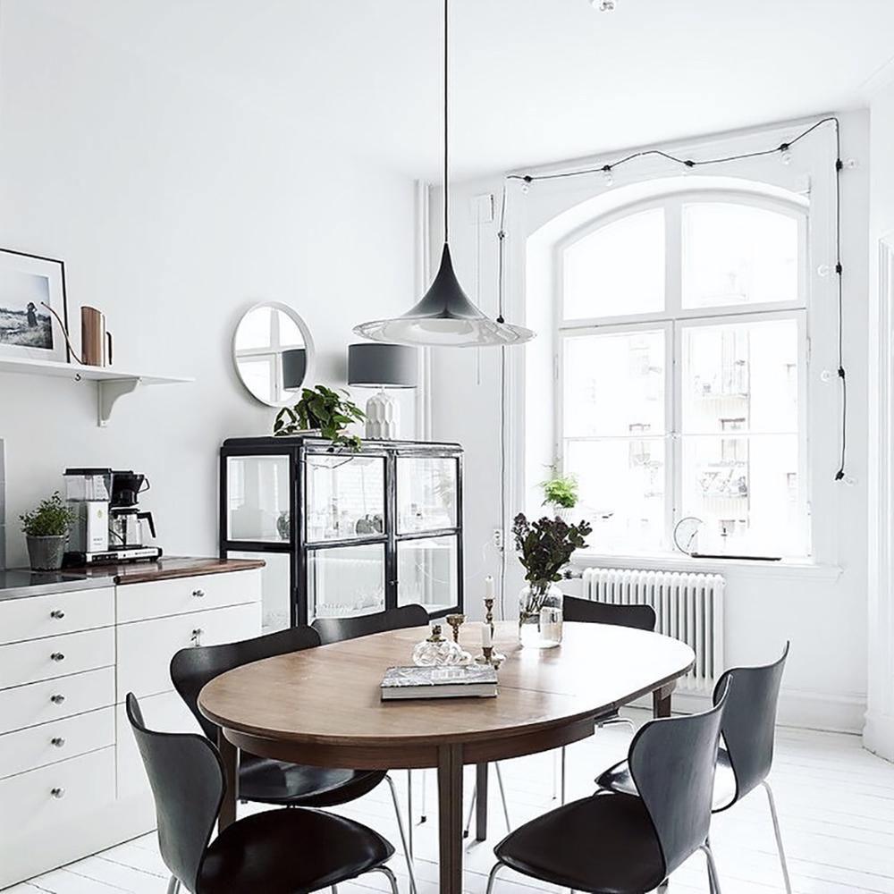 Arch-Shaped Aluminum Plug-In Pendant Light