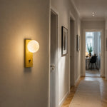 Charger l'image dans la visionneuse de galerie, Illuminated hallway wall sconce scene