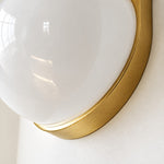 Charger l'image dans la visionneuse de galerie, Cream glass globes on a black metal backplate