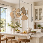 Load image into Gallery viewer, Layered Rattan Chandelier With Plug-In Cord