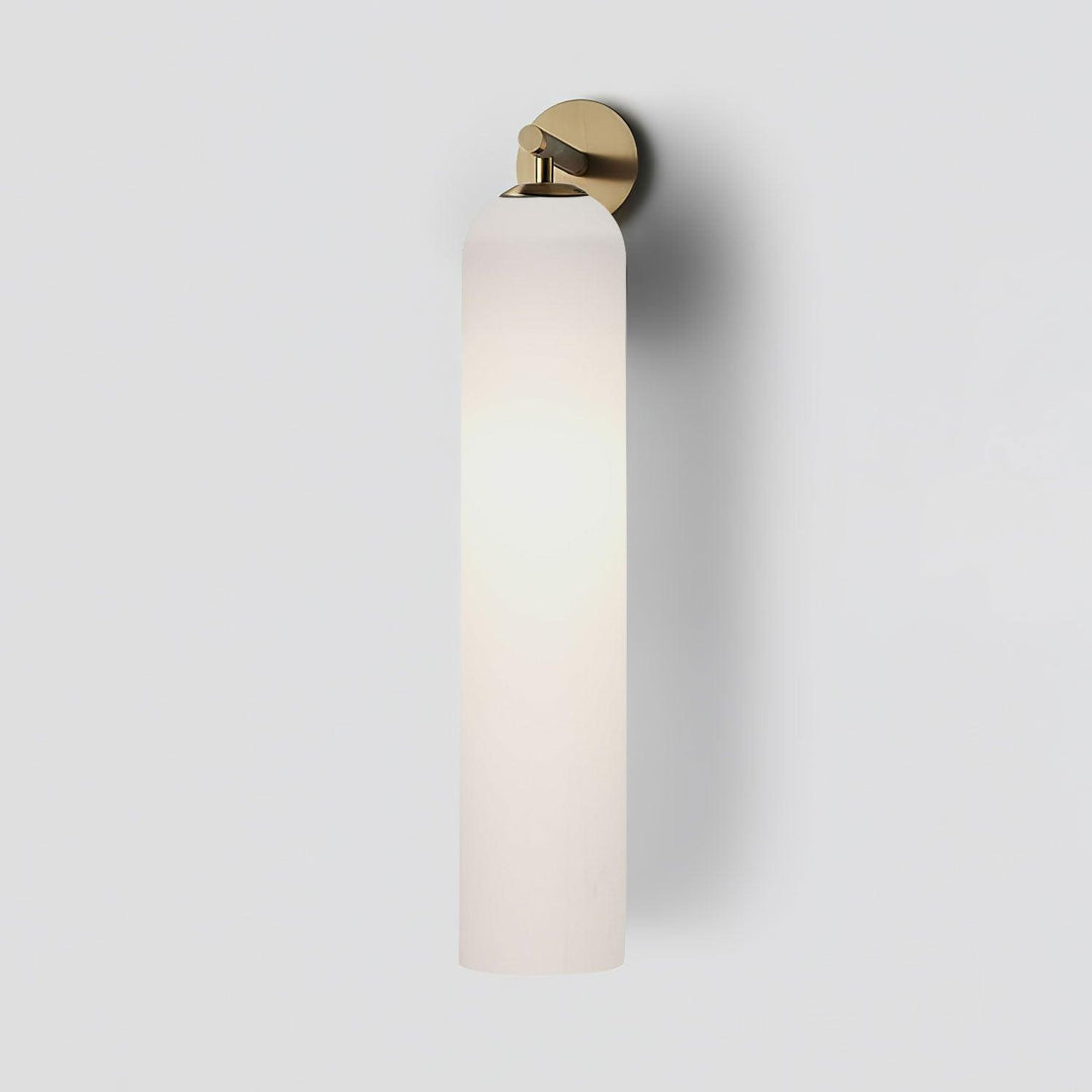 Applique murale LED Art Glass, nickel sable, gris fumé, résistante à l'humidité