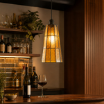 Bild in Gallery-Viewer laden, Artisan Stained Glass Tapered Pendant Light