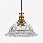 Cargar imagen en el visor de la Galería, Vintage Fluted Glass Pendant Light for Kitchen &amp; Dining
