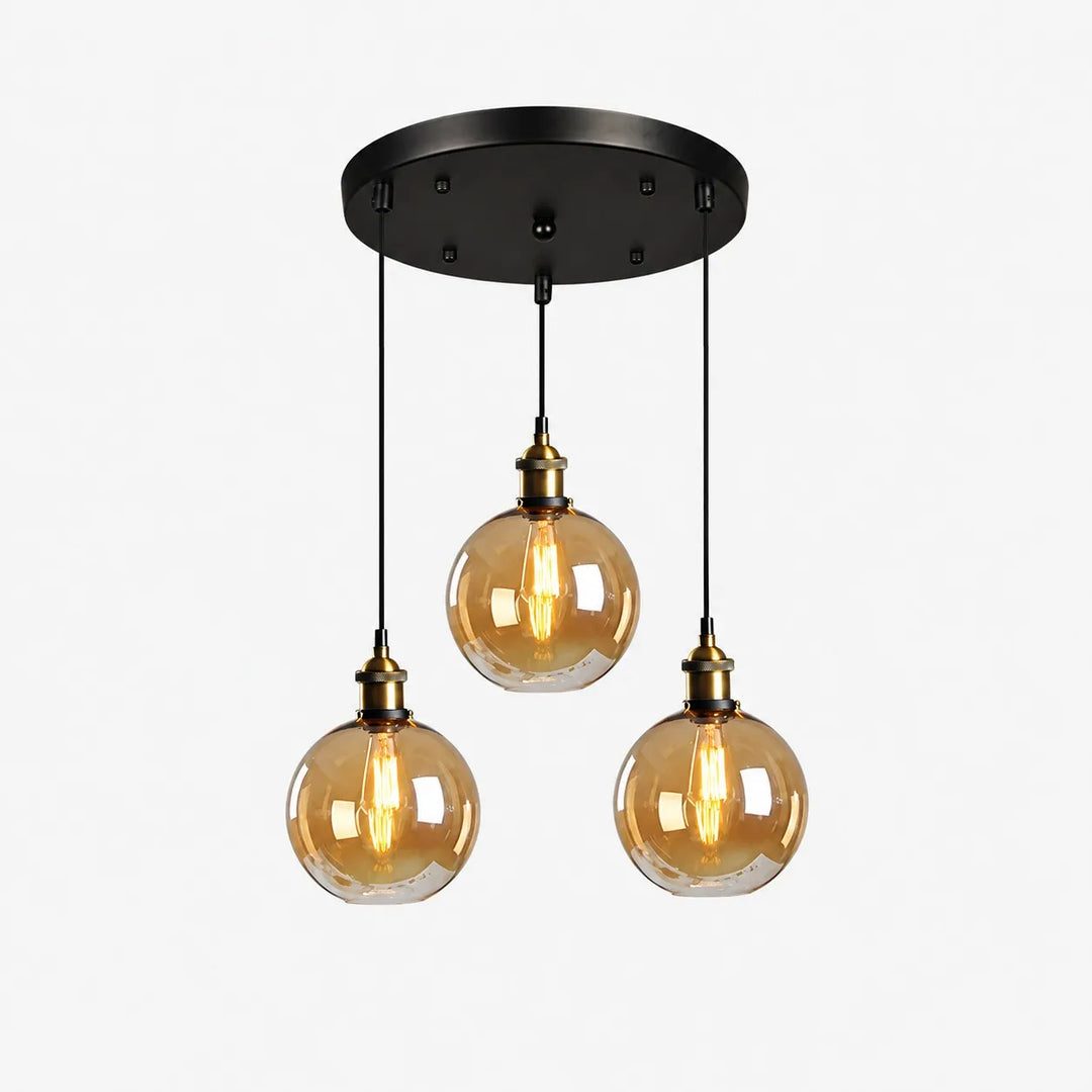 Industrial Glass Pendant Light