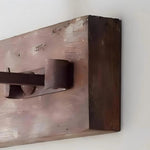 Cargar imagen en el visor de la Galería, Side detail of the distressed wood backplate and wall mount depth