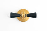 Cargar imagen en el visor de la Galería, Pyralis Cone Art Deco Wall Light - Multi-Directional Sconce for Vanity or Wall
