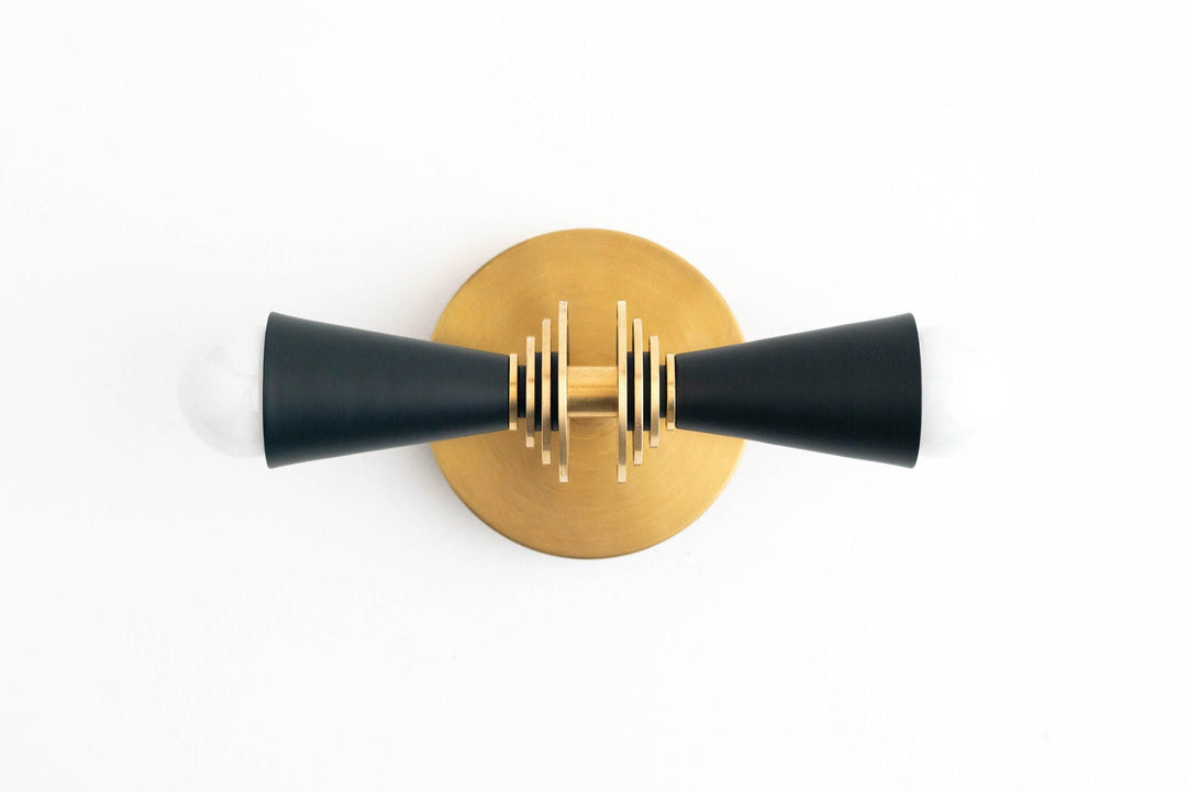 Pyralis Cone Art Deco Wall Light - Multi-Directional Sconce for Vanity or Wall