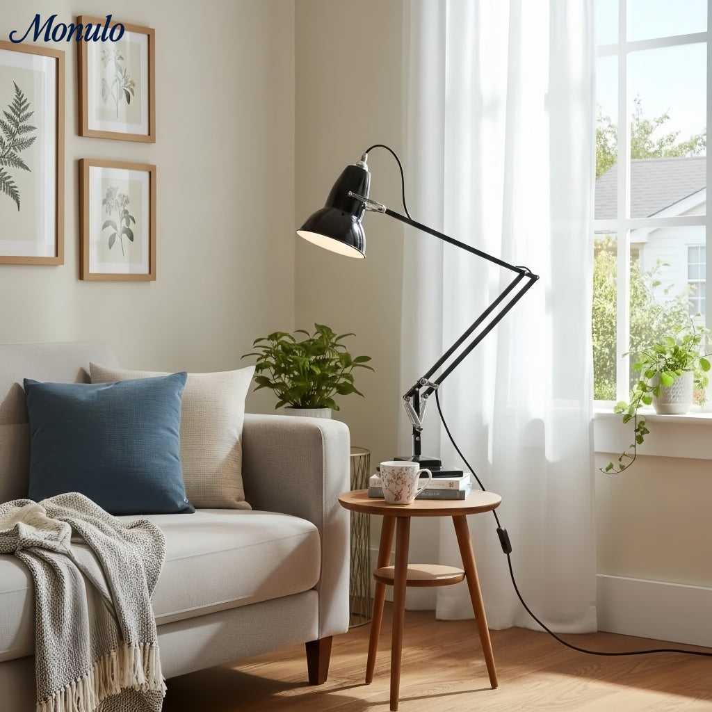 Lampe de bureau réglable Modryx - Métal industriel ancien pour bureau et chambre