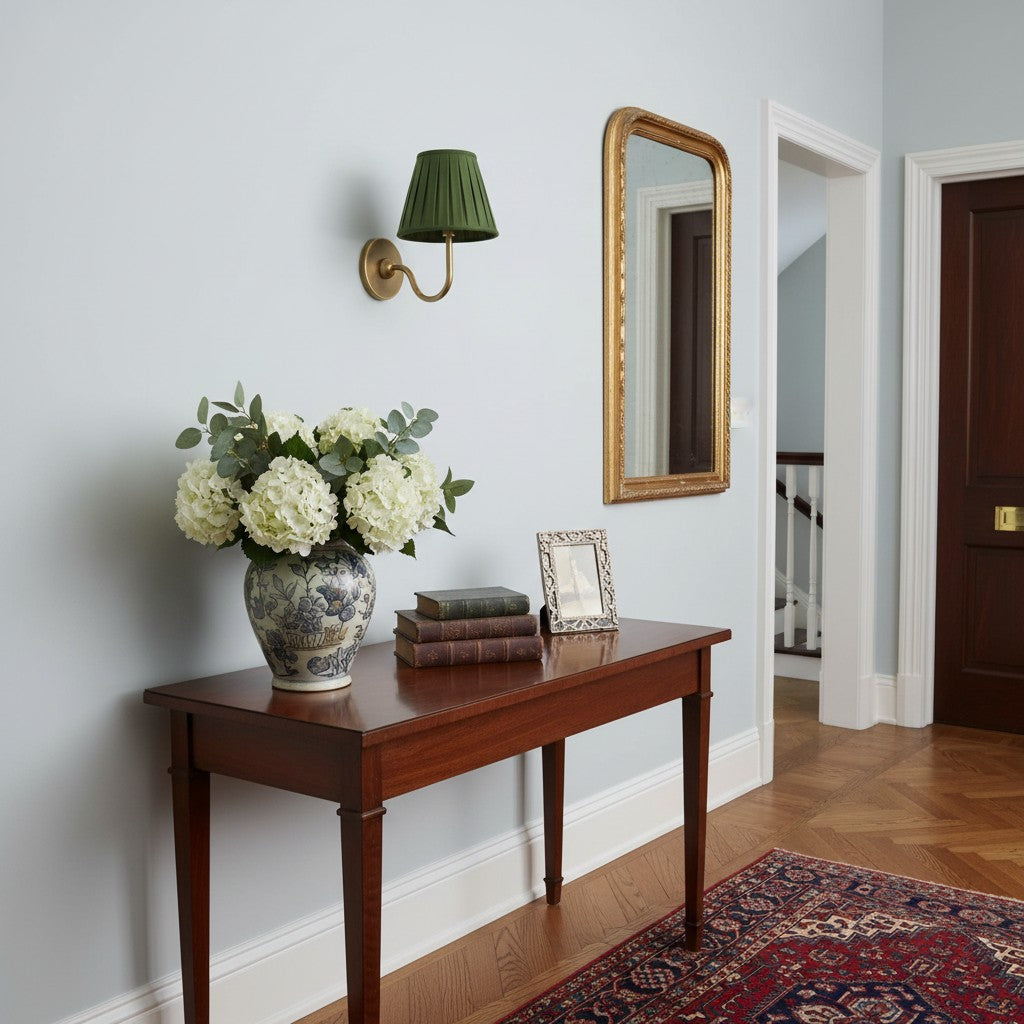 Luvora Fabric Shade Wall Sconce with Drum Shade - Classic Pleated Sconce Light