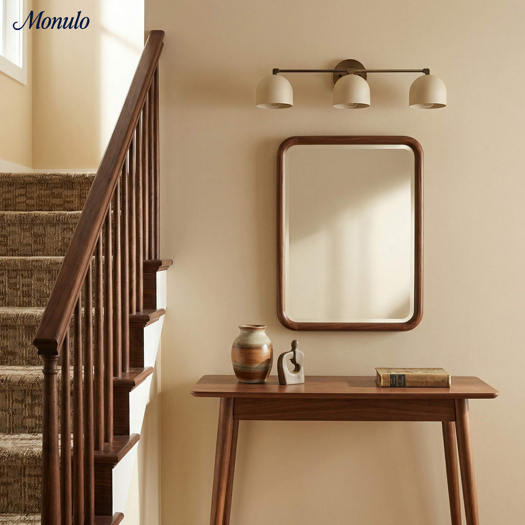 Aplique de pared Metio Dome para tocador – Lámpara de estilo Mid-Century para baño