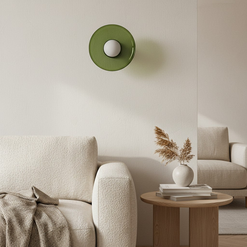 Verdoma Morandic Scheiben-Orb Wand- und Deckenlampe für moderne Innenräume