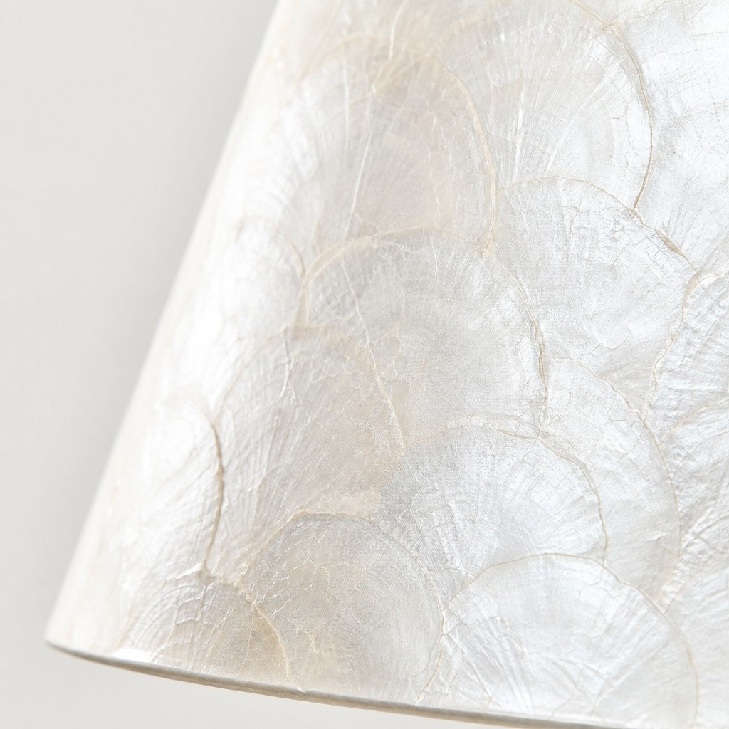 Micahell Modern Floor Lamp – Cascading Shell Shade Standing Lamp for Bedroom