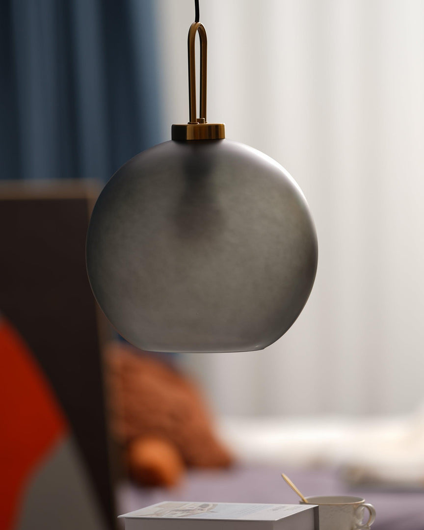Copper-Plated Glass Plug-In Swag Pendant