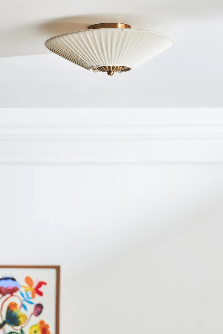 Lámpara de techo de tela moderna Elumina Silk Semi-Flush Mount