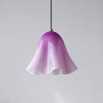Load image into Gallery viewer, Undulating Glass Flower Plug-In Swag Pendant