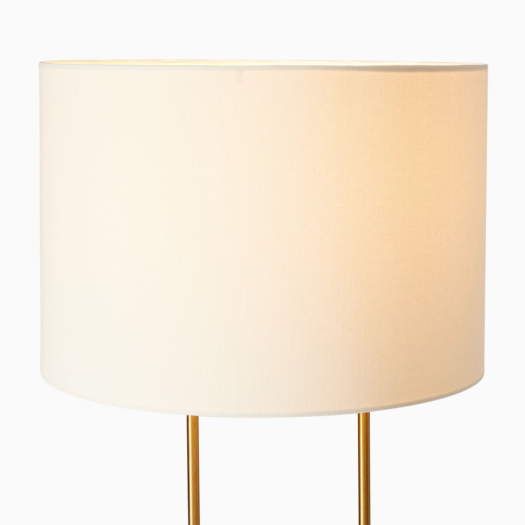 Luma Industrielle Moderne Tisch- und Stehlampe mit Weichem Stoffschirm – Zeitgenössische Beleuchtung für Zuhause und Büro